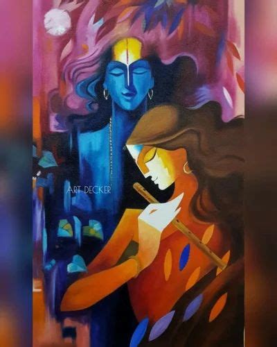 acrylic canvas Radha Krishna Paintings at Rs 4500 in New Delhi | ID: 26154454655