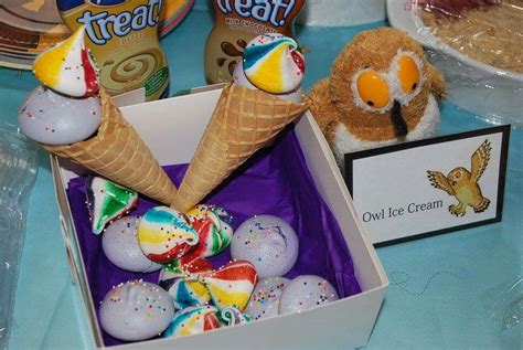 Owl icecream | Gruffalo party, Ice cream, Projects