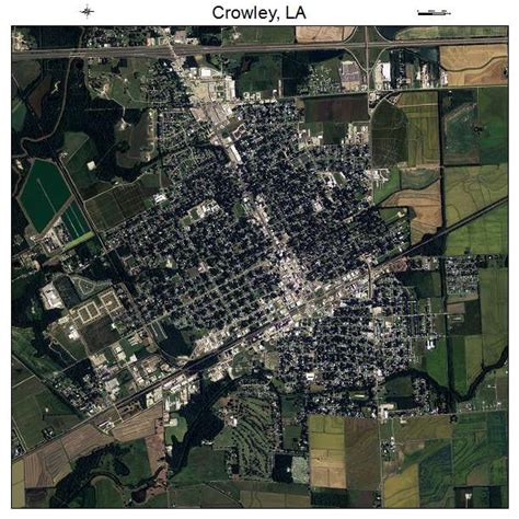 Aerial Photography Map of Crowley, LA Louisiana
