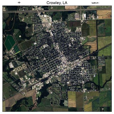 Aerial Photography Map of Crowley, LA Louisiana