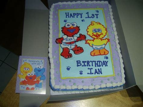 Baby Elmo And Big Bird - CakeCentral.com