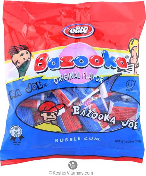 Elite Kosher Bazooka Original Flavor Bubble Gum 30 Pieces - Koshervitamins.com