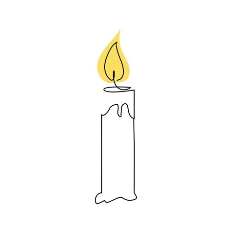 candle continuous line drawing art. one line drawing background. vector illustration 35965330 ...