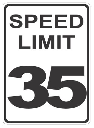 Speed Limit 35 sign