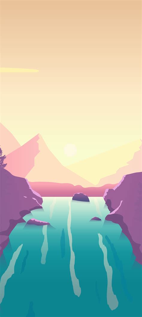 Artistic Landscape, River, 1440x3200 Phone HD Wallpaper