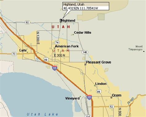 Highland, Utah Map 1