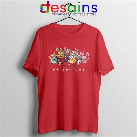 Eevee Evolution Friends Tshirt Pokémon Go Tee Shirts