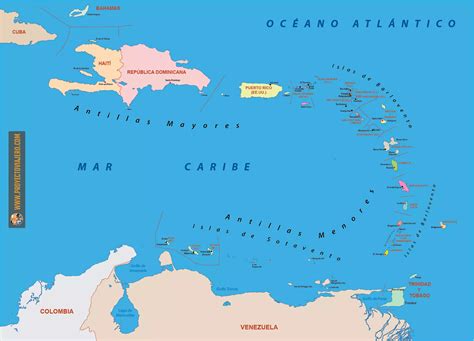 Antillas Menores: Países Y Mapa