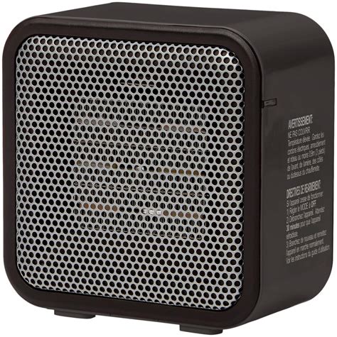 Amazon Basics 500-Watt Ceramic Small Space Personal Mini Heater - Black ...