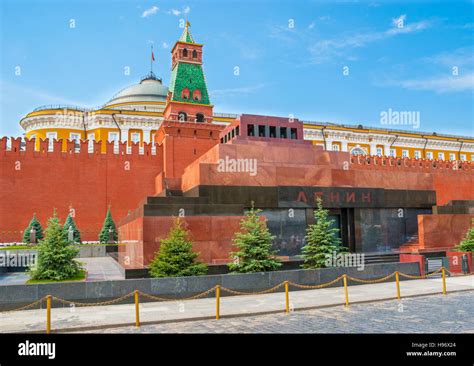 Lenin's Mausoleum also known as Lenin's Tomb, situated on the Red ...