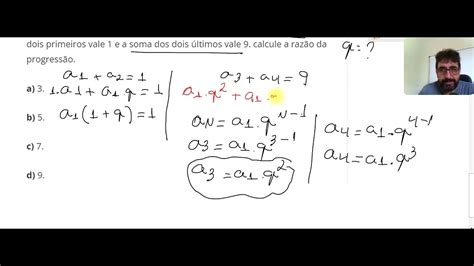 Razão de uma progressão geométrica #matemática #enem - YouTube