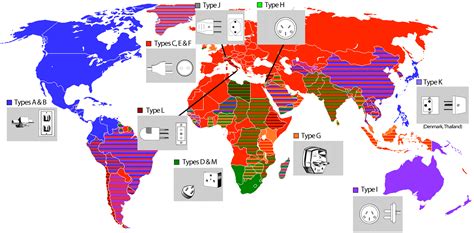 What Plug Goes Where? World Power Outlet Map - Bucket List Publications