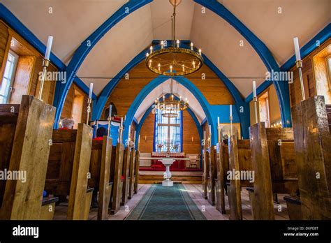 Inuit village church, Ittoqqortoormiit, Scoresbysund, Northeast ...