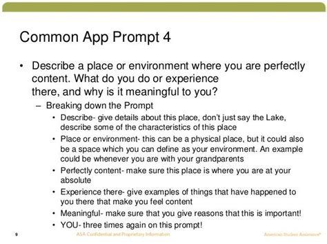 Common App Essay Prompts Examples / Completing the Common App - a Step ...