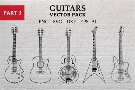 Guitar Outline SVG - Guitar Vector & PNG Graphic by SeaquintDesign · Creative Fabrica