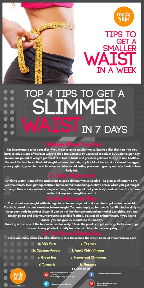 Tips to Get a Smaller Waist in a Week - Medy Life