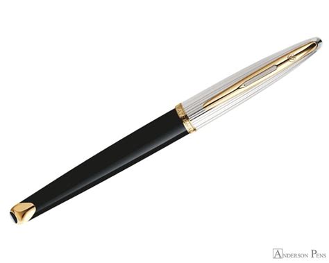 Waterman Carene Deluxe Fountain Pen - Black with Gold Trim - Anderson ...