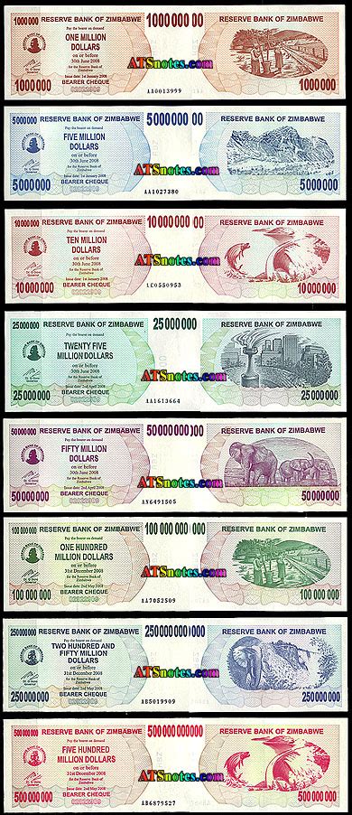 Zimbabwe banknotes - Zimbabwe paper money catalog and Zimbabwe currency ...