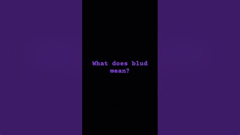 What does blud mean? - YouTube