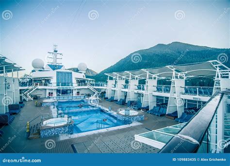 Cruise Ship Deck or Balcony on Trip To Alaska Stock Image - Image of industry, leisure: 109883435