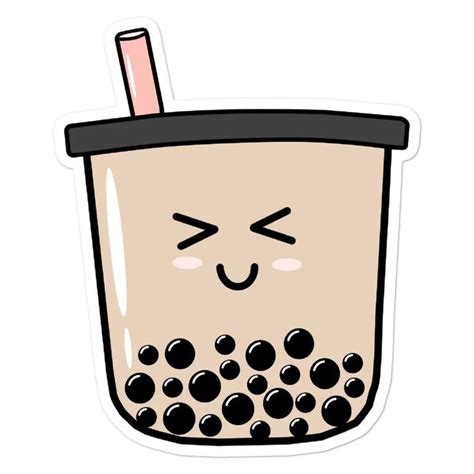 Smiling Boba Sticker | Boba, Cute laptop stickers, Bubble tea