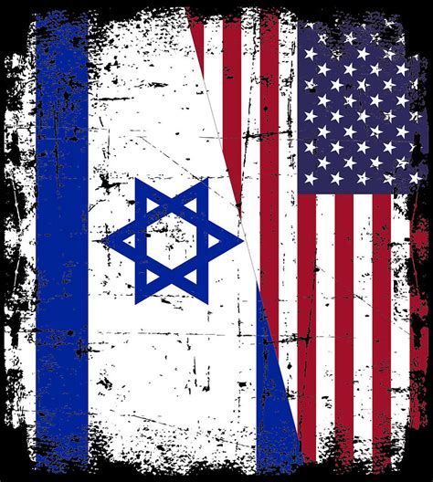 Israel USA flag Digital Art by By Designzz - Pixels