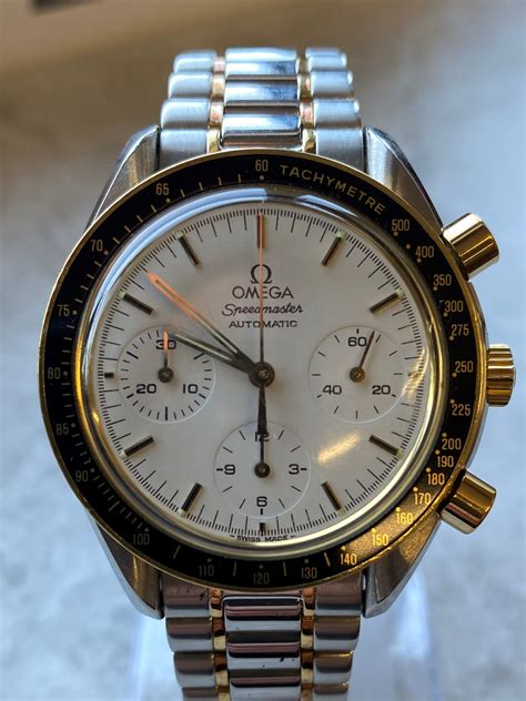 OMEGA SPEEDMASTER REDUCED WHITE DIAL. BI-METAL AUTOMATIC 3310.20.00 ...