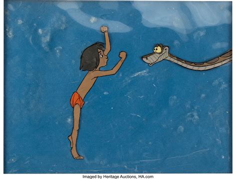 The Jungle Book Mowgli and Kaa Production Cel (Walt Disney, | Lot #98661 | Heritage Auctions