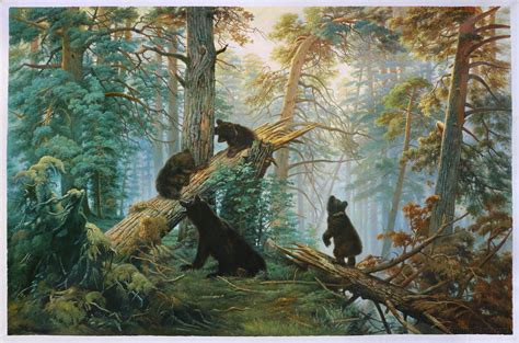 Morning in a Pine Forest by Ivan Shishkin - Various Artists Paintings