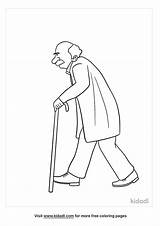 Old Man Coloring Page sketch template