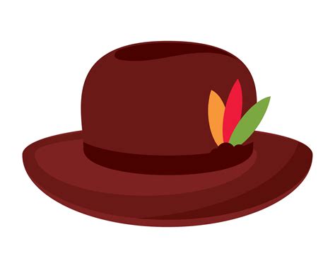 australian hat with feathers 16767821 Vector Art at Vecteezy