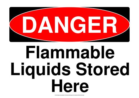 Flammable Liquid Signs