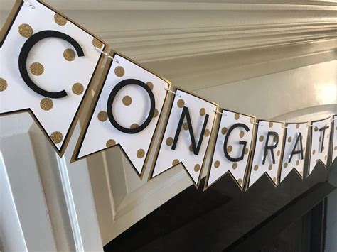 Black and Gold Graduation Banner Graduation 2020 Party | Etsy in 2021 | Graduation banner ...