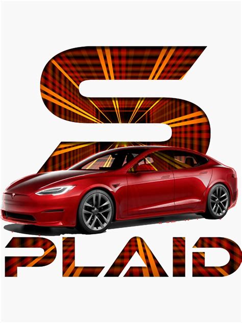 "Tesla Model S Plaid Mode v2 TShirt" Sticker for Sale by Leoncorn76 | Redbubble