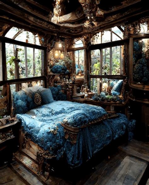 Pin by Bea Brouwer on Fantasy Bedroom Blue 💙 | Fantasy rooms, Dream house decor, House design