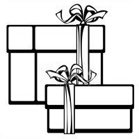 Gift Boxes Isolated On White Background Stock Clipart | Royalty-Free ...