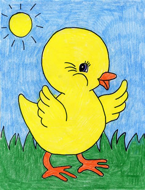 How to Draw a Baby Chick · Art Projects for Kids — JINZZY