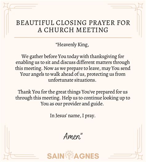 8 Closing Prayers for a Church Meeting or Fellowship