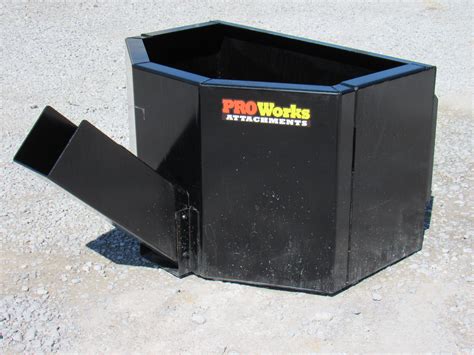 5/8 Cubic Yard Concrete Dispensing Bucket Attachment Fits Skid Steer ...