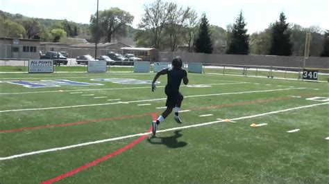 Cornerback Drills: Out / 90-Degree Breaks - YouTube