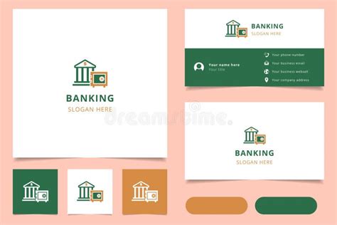 Banking Logo Design with Editable Slogan. Branding Book and Business ...