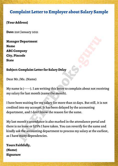 Complaint Letter Format, Topics, Examples | Complaint Letter Writing Tips