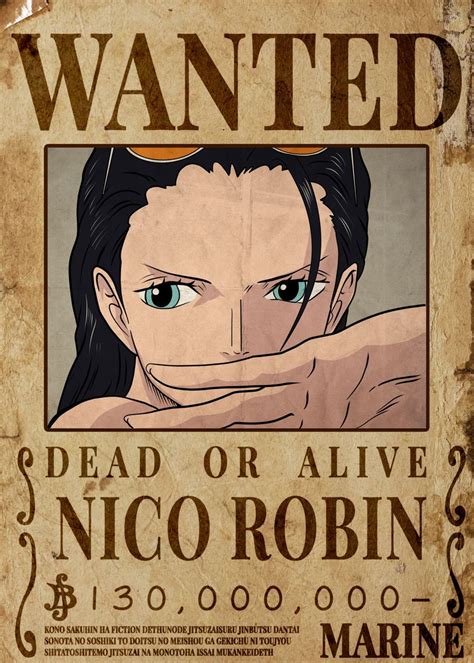 One Piece Nico Robin Wanted Poster Picclick | The Best Porn Website