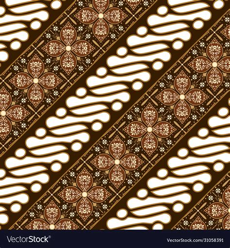 Beautiful motifs kawung batik with soft white Vector Image