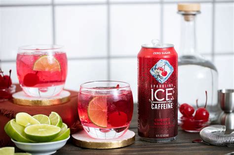 Sparkling Ice® +Caffeine Cherry Vanilla Bombshell Cocktail | Recipes