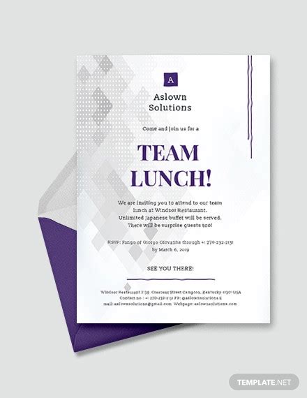 Lunch Invitation - Examples, Format, Pdf | Examples