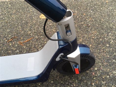 Unagi electric scooter has two motors and sports a sleek, flowing design