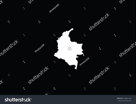 Colombia Outline Map Country Shape State Stock Vector (Royalty Free ...