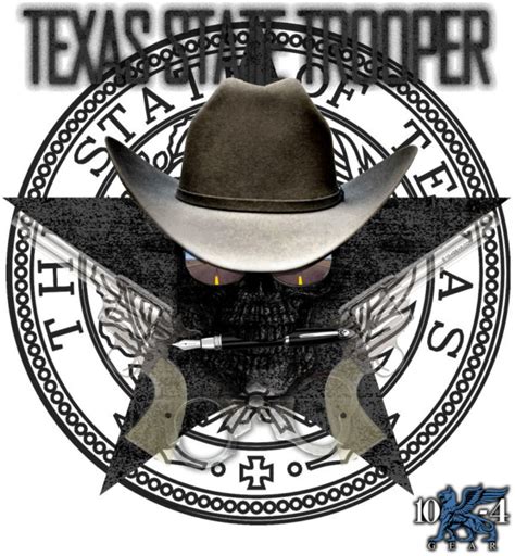 Texas State Trooper Police Decal - For The Thin Blue Line