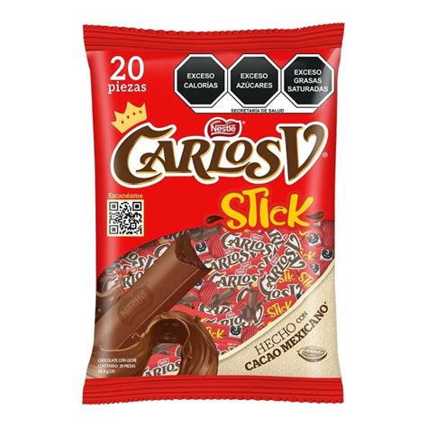 Chocolate Nestlé Carlos V stick 20 pzas 8 g c/u | Walmart